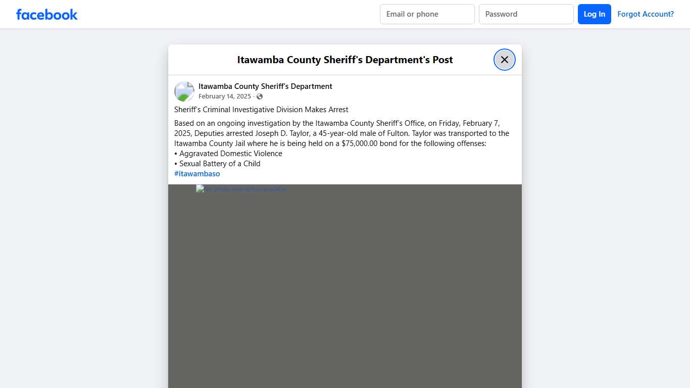 Sheriff’s Criminal... - Itawamba County Sheriff's Department Facebook